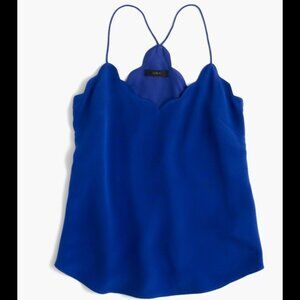 NWOT J. Crew Carrie Silk Camisole in Royal Blue (P00)